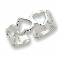 Sterling Silver Heart Toe Ring