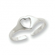 Sterling Silver Heart Toe Ring