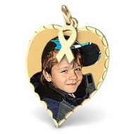 Medium Heart  Childhood Cancer Awareness Pendant