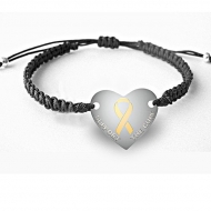Sterling Silver   Support The Cure  Childhood Cancer Bracelet