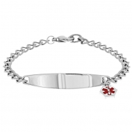 Stainless Steel Children s Bracelet W  Charm