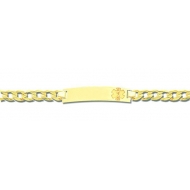 14K Yellow Gold Filled Children s Medical ID Bracelet w  Curb Chain