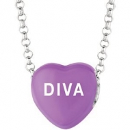 Sweethearts Enamel  Diva  16  Necklace with Gift Box