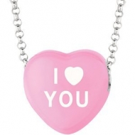 Sweethearts Enamel  I Heart You  16  Necklace with Gift Box