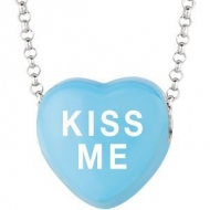 Sweethearts Enamel  Kiss Me  16  Necklace with Gift Box