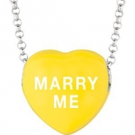 Sweethearts Enamel  Marry Me  16  Necklace with Gift Box