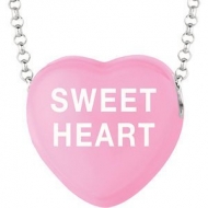 Sweethearts Enamel  Sweet Heart  16  Necklace with Gift Box