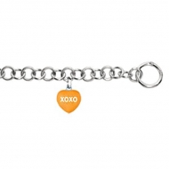 Sweethearts Enamel  XOXO  Heart Charm on 7 5  Bracelet