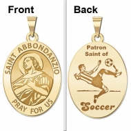 Saint Abbondanzio Oval Double Sided Soccer Medal  EXCLUSIVE 