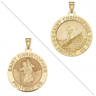 Surfing   Saint Christopher Doubledside Sports Medal  EXCLUSIVE 