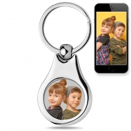 Stainless Steel Engravable Photo Laser Keychain