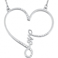 Heart Diamond  Love  Pendant
