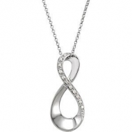 White Gold Diamond Infinity Pendant