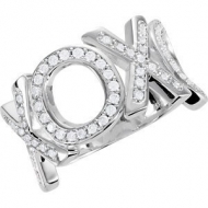  XOXO  Cubic Zirconia Ring