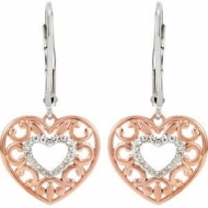 1 10 ct tw Diamond Lever Back Earrings