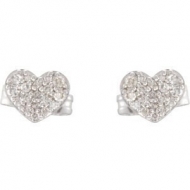 Diamond Heart Earrings