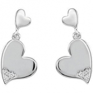 Diamond Heart Earrings
