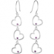 Diamond Heart Design Earrings