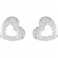 Diamond Heart Earrings