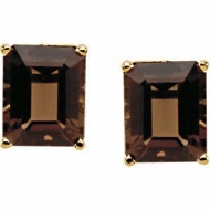 Genuine Smoky Quartz Earrings