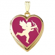 14K Gold Filled  Cupids Heart  Sweetheart Locket