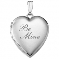 14K White Gold  Be Mine  Locket