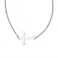 Sideways Cross Necklace