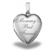 Sterling Silver Mommy s Best Friend  Heart Locket