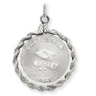 Sterling Silver Graduation Day Disc Charm