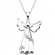 Sterling Silver Angel Ash Holder Pendant