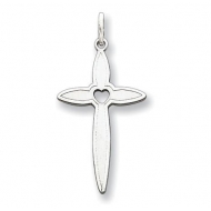 Sterling Silver Laser Designed Cross Pendant