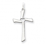 Sterling Silver Laser Designed Cross Pendant