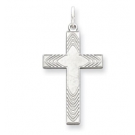 Sterling Silver Laser Designed Cross Pendant