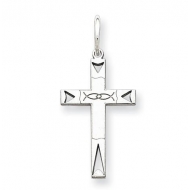 Sterling Silver Laser Designed Cross Pendant