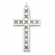 Sterling Silver Laser Designed Cross Charm