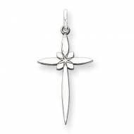 Sterling Silver Laser Designed Cross Pendant