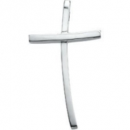 14K White Gold CROSS PENDANT