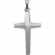 14K White Gold CROSS PENDANT