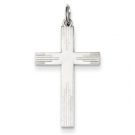 Sterling Silver Laser Designed Cross Charm
