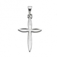 14K White Gold CROSS PENDANT