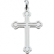 14K White Gold CROSS PENDANT