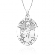 Pope Francis Medal Oval Laser Engraved  EXCLUSIVE 