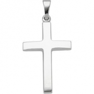 14K White Gold CROSS PENDANT