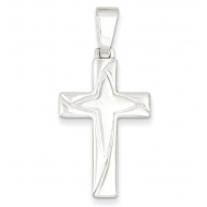 Sterling Silver Polished Cross Pendant