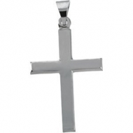 14K White Gold CROSS PENDANT