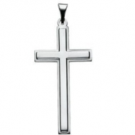 14K White Gold CROSS PENDANT
