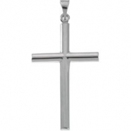 14K White Gold CROSS PENDANT