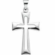 14K White Gold CROSS PENDANT