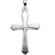 14K White Gold CROSS PENDANT