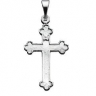 14K White Gold CROSS PENDANT